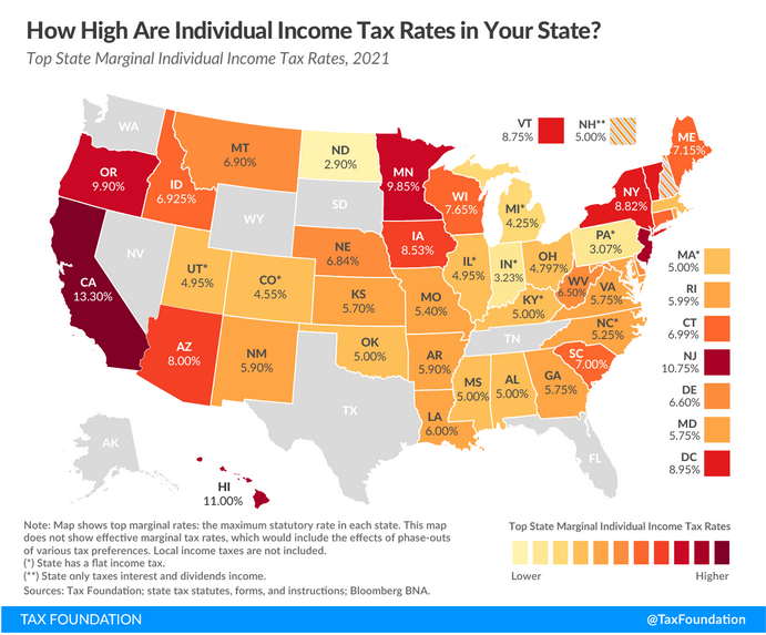State Tax Map 2021